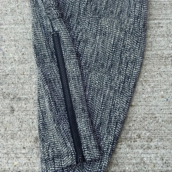 NWT Athleta Delancey Gleam Moto Tights Size 3X Zip Ankle Heathered Gray - Picture 2 of 6